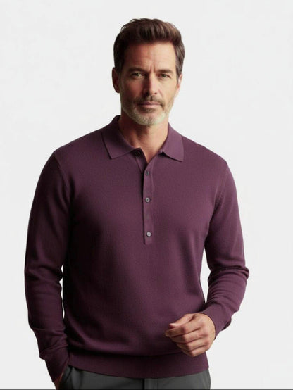 Old Money Knit Polo Pullover