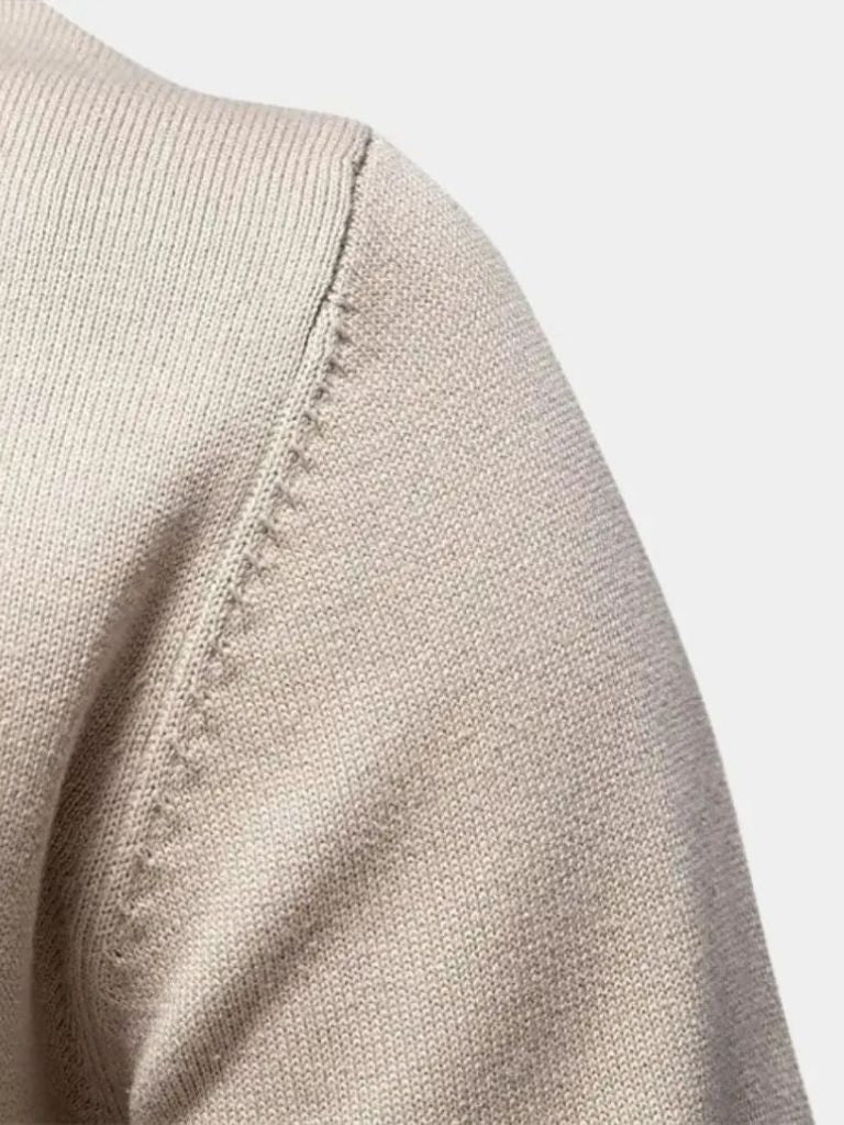 Half Zip Knitwear Solid Color Cardigan Sweater