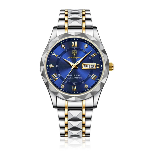 Orologio POEDAGAR Luminous Steel da 40 mm - Resistente all'acqua | Acciaio trasferito