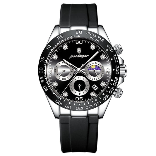 Orologio cronografo Poedagar con data delle fasi